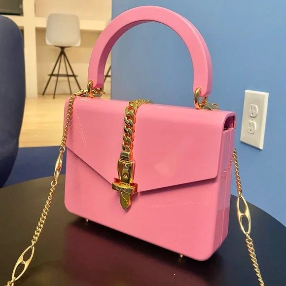 Gucci Limited Edition Sylvie 1969 Plexiglass Mini Bag w/ gold hardware and chain - Picture 14 of 16